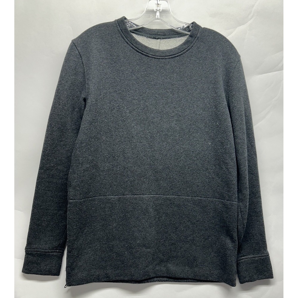 Lululemon Womens Size 6 Gray Long Sleeve Yes Fleece Pullover Sweatshirt (J10)